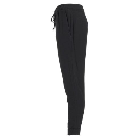 Women's Alexander Wang Drawstring Straight-Leg Trousers in Black Viscose