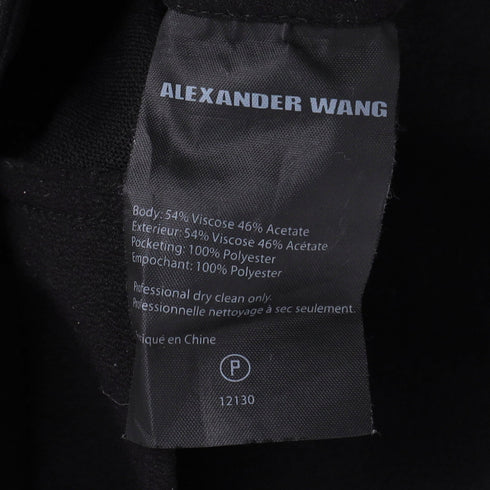 Women's Alexander Wang Drawstring Straight-Leg Trousers in Black Viscose