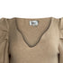 Women's Ba&Sh Puffed Sleeve Top in Beige Cotton