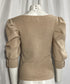 Women's Ba&Sh Puffed Sleeve Top in Beige Cotton