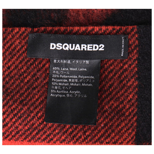 Women's Dsquared2 Reversible Poncho in Red Wool