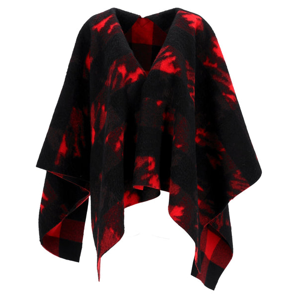 Women's Dsquared2 Reversible Poncho in Red Wool