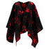 Women's Dsquared2 Reversible Poncho in Red Wool