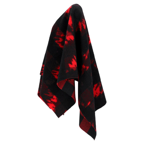 Women's Dsquared2 Reversible Poncho in Red Wool