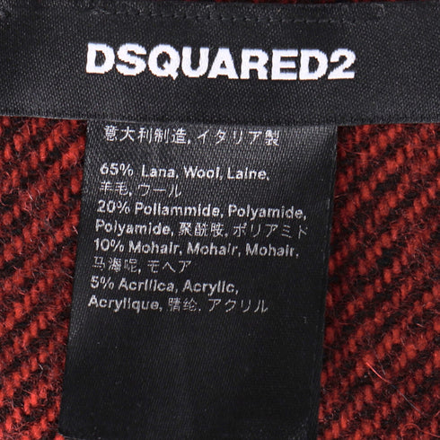 Women's Dsquared2 Reversible Poncho in Red Wool