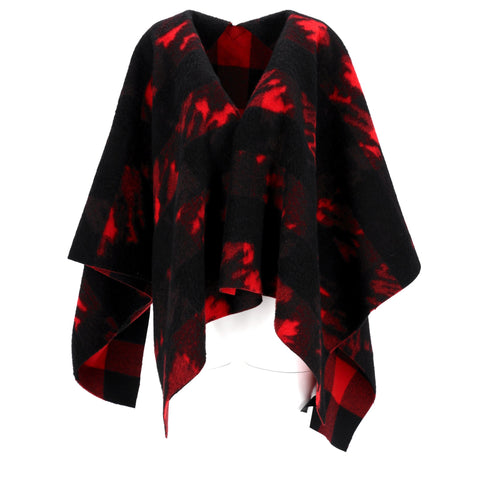 Women's Dsquared2 Reversible Poncho in Red Wool