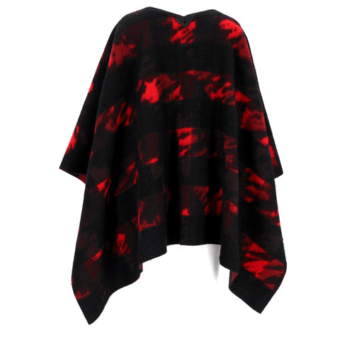 Women's Dsquared2 Reversible Poncho in Red Wool
