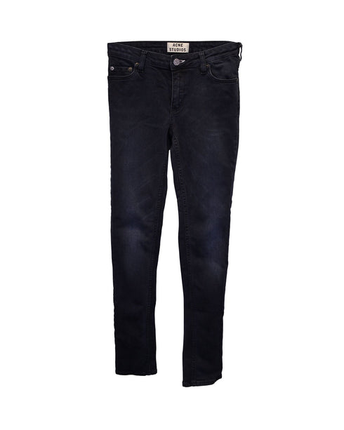 Women's Acne Studios Slim-Fit Denim Jeans in Navy Blue Cotton