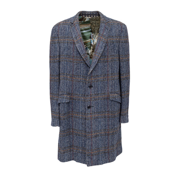 Men's Etro Checkered Wool Coat - '20s