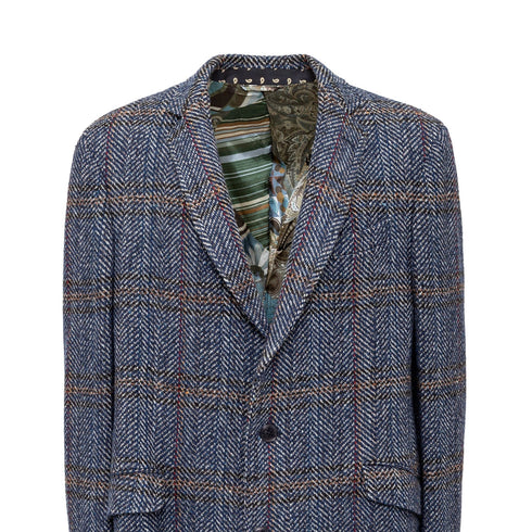 Men's Etro Checkered Wool Coat - '20s