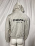Men's Fear of God Essentials Logo Hoodie in Grey Cotton