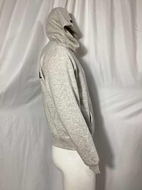 Men's Fear of God Essentials Logo Hoodie in Grey Cotton