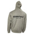 Men's Fear of God Essentials Logo Hoodie in Grey Cotton