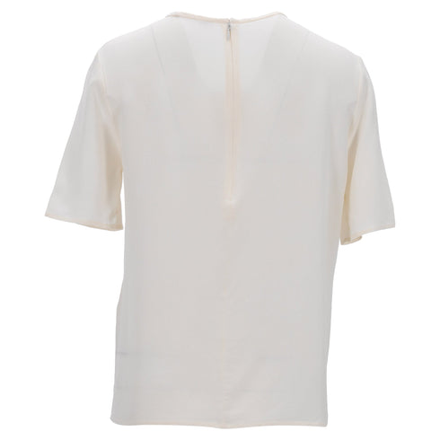 Women's Etro Short Sleeve Blouse in White Silk