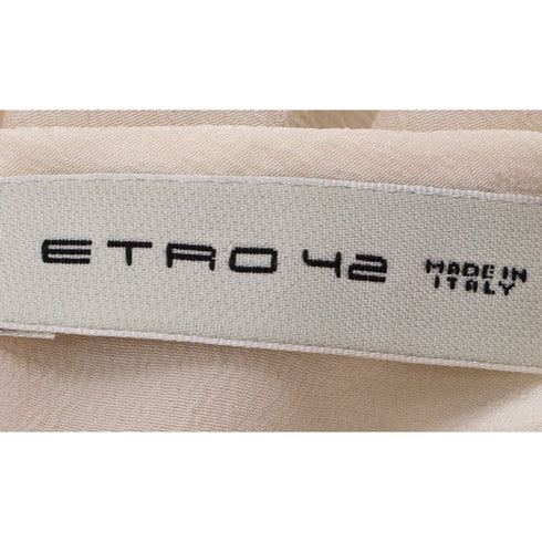 Women's Etro Short Sleeve Blouse in White Silk