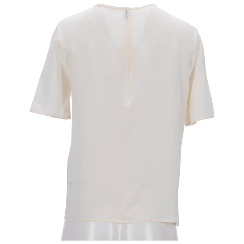 Women's Etro Short Sleeve Blouse in White Silk