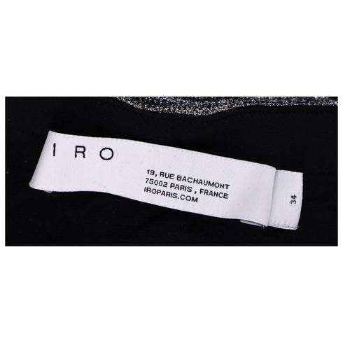 Women's Iro Brendal Draped Metallic Knit Mini Skirt in Silver Polyester