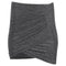 Women's Iro Brendal Draped Metallic Knit Mini Skirt in Silver Polyester
