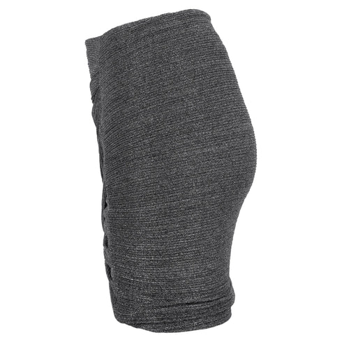 Women's Iro Brendal Draped Metallic Knit Mini Skirt in Silver Polyester