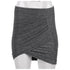 Women's Iro Brendal Draped Metallic Knit Mini Skirt in Silver Polyester