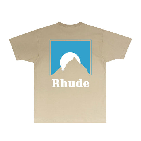 Rhude T-shirts Printed Trendy Pure Cotton