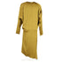 Women's Jil Sander Gathered Midi Dress in Green Silk