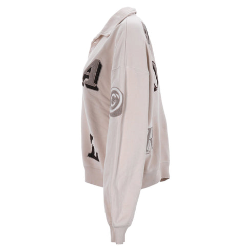 Women's Axel Arigato Typo Collared Sweater in Nude Cotton