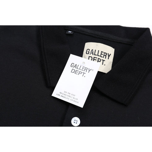 Gallery Dept T-Shirt Alphabet Slogan Lapel Short Sleeve Polo Shirt