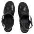 Women's Jil Sander Ankle Strap Platform Sandals in Black Leather