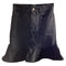 Women's Marc Jacobs Fluted Denim Mini Skirt in Black Cotton