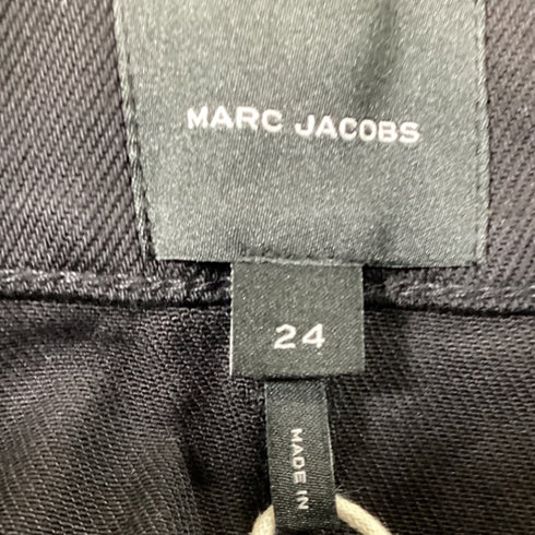 Women's Marc Jacobs Fluted Denim Mini Skirt in Black Cotton