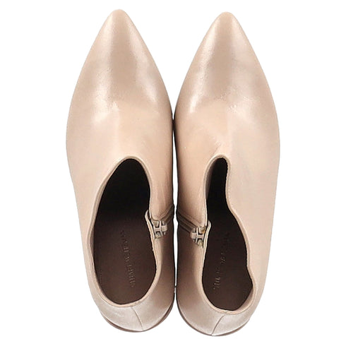 Women's Stuart Weitzman Block-Heel Ankle Boots in Nude Leather