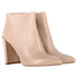 Women's Stuart Weitzman Block-Heel Ankle Boots in Nude Leather