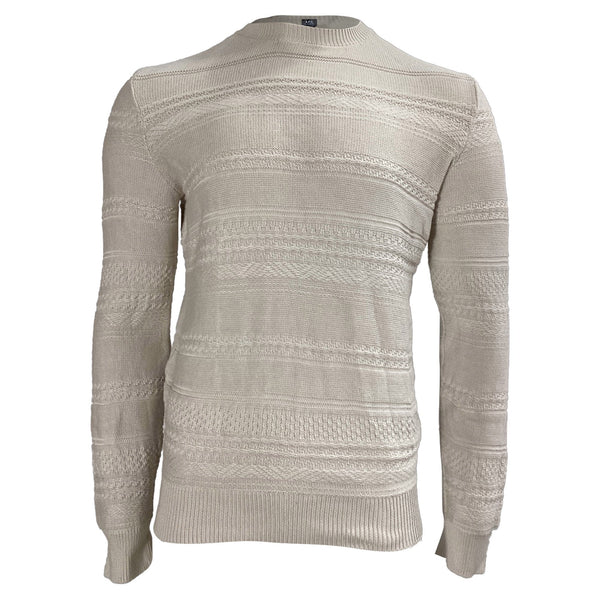 Men's A.P.C. Knitted Sweater in Cream Cotton