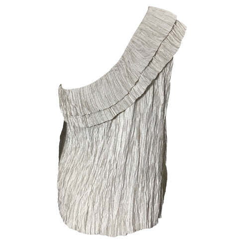 Women's Ulla Johnson Ravenna One-Shoulder Blouse in White Polyester