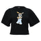 Women's Axel Arigato Knitted Bunny Printed T-Shirt in Black Cotton