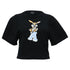 Women's Axel Arigato Knitted Bunny Printed T-Shirt in Black Cotton