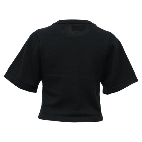 Women's Axel Arigato Knitted Bunny Printed T-Shirt in Black Cotton