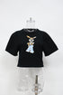 Women's Axel Arigato Knitted Bunny Printed T-Shirt in Black Cotton