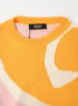Men's MCM Knitted Color-Block Sweater in Multicolor Cotton