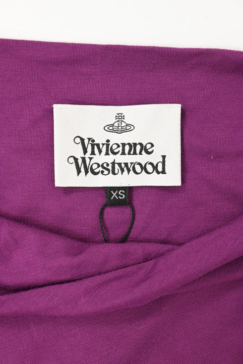 Women's Vivienne Westwood Draped Maxi Dress in Violet Cotton