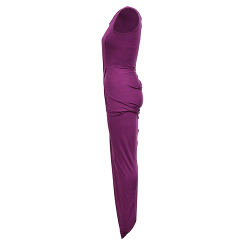 Women's Vivienne Westwood Draped Maxi Dress in Violet Cotton