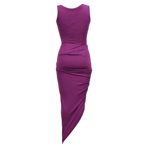 Women's Vivienne Westwood Draped Maxi Dress in Violet Cotton