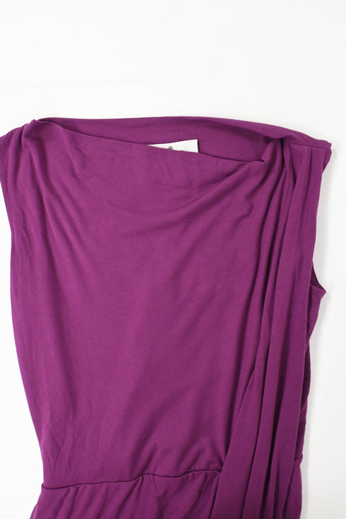 Women's Vivienne Westwood Draped Maxi Dress in Violet Cotton