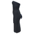 Women's Herve Leger Strapless Banded Pencil Mini Dress in Black Rayon