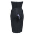 Women's Herve Leger Strapless Banded Pencil Mini Dress in Black Rayon