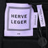 Women's Herve Leger Strapless Banded Pencil Mini Dress in Black Rayon