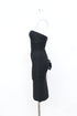 Women's Herve Leger Strapless Banded Pencil Mini Dress in Black Rayon