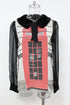 Women's Moschino Cheap & Chic London Telephone Print Top in Multicolor Silk
