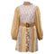 Women's Zimmermann Belted Printed Mini Dress in Multicolor Linen
